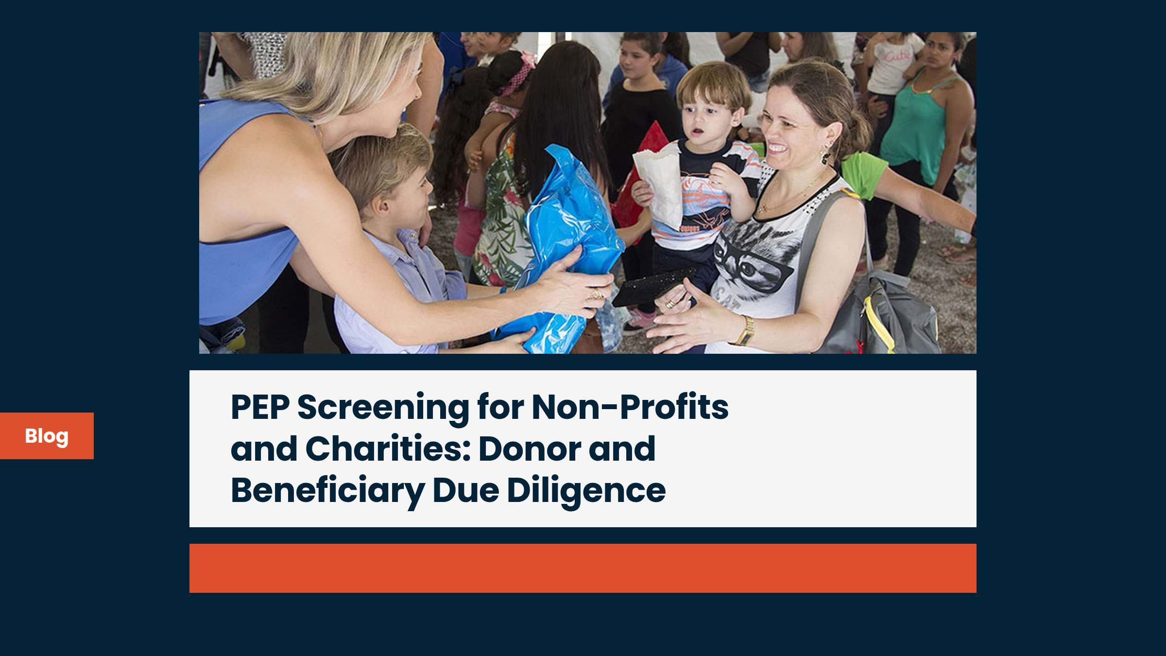 PEP Screening for Non-Profits and Charities: Donor and Beneficiary Due Diligence