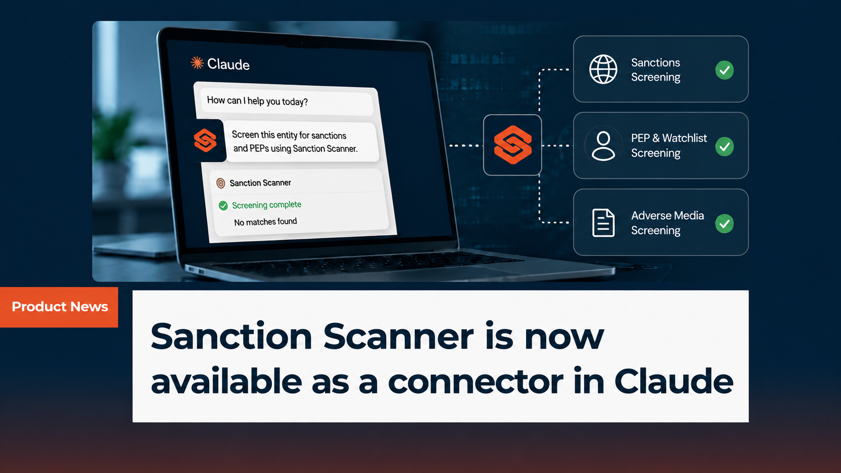 Sanction Scanner Is Now Available in Claude’s Connector Directory