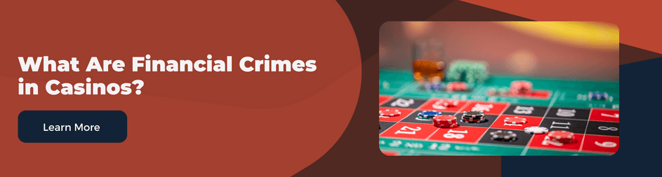 Financial crimes in casinos involve illegal activities with money or assets in a gambling environment.